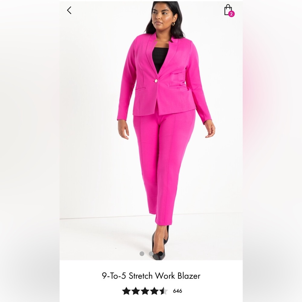 Eloquii 9-to-5 Work Suit, Blazer & Pants Combo, size 22